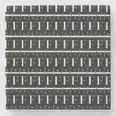 Anfangsbuchstaben F Steinuntersetzer (Vorderseite)