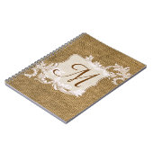 Anfangsbuchstaben für die Einmalschrift des Burlap Notizblock (Linke Seite)