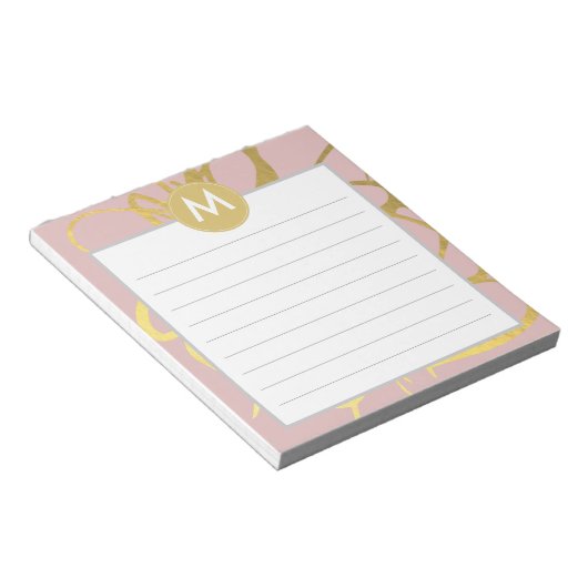 Anfangsbuchstaben für die Monogramm-Pinselstriche Notizblock (angewinkelt)