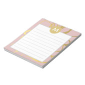 Anfangsbuchstaben für die Monogramm-Pinselstriche Notizblock (Rotiert)