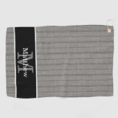 Anfangsbuchstaben für graue Streifen Golfhandtuch (Horizontal)