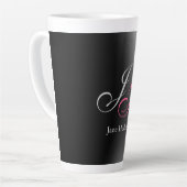 Anfangsbuchstaben für Schwarz-Grau-Monogramm Milchtasse (Linke Ecke)