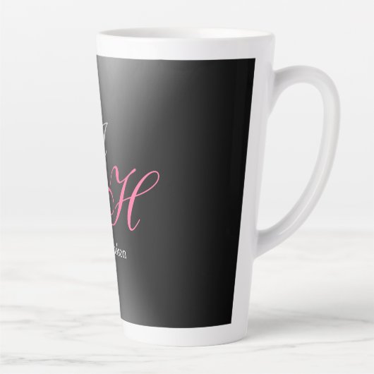 Anfangsbuchstaben für Schwarz-Grau-Monogramm Milchtasse (Rechts)