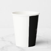 Anfangsbuchstaben für Schwarz-Grau-Monogramm Pappbecher (Rechts)