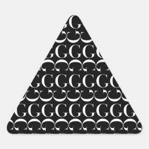 Anfangsbuchstaben G Dreieckiger Aufkleber