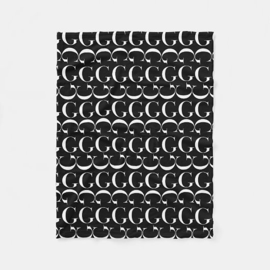 Anfangsbuchstaben G Fleecedecke (Vorderseite)