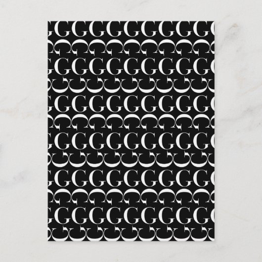 Anfangsbuchstaben G Postkarte (Vorderseite)