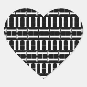 Anfangsbuchstaben H Herz-Aufkleber