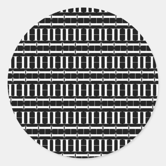 Anfangsbuchstaben H Runder Aufkleber (Vorderseite)