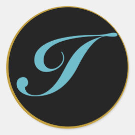 Anfangsbuchstaben I Runder Aufkleber