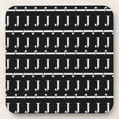 Anfangsbuchstaben J Getränkeuntersetzer (Vorderseite)