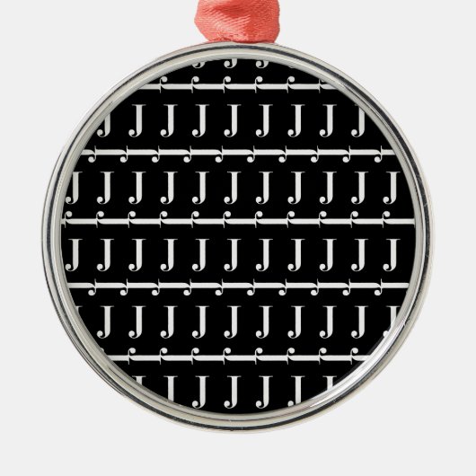 Anfangsbuchstaben J Ornament Aus Metall (Vorne)