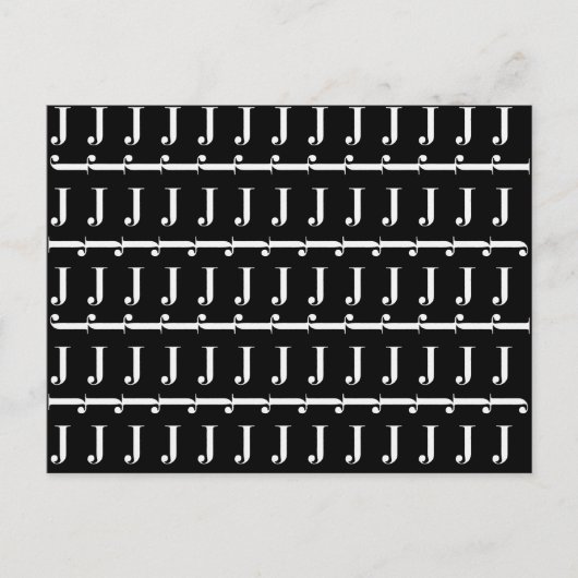 Anfangsbuchstaben J Postkarte (Vorderseite)
