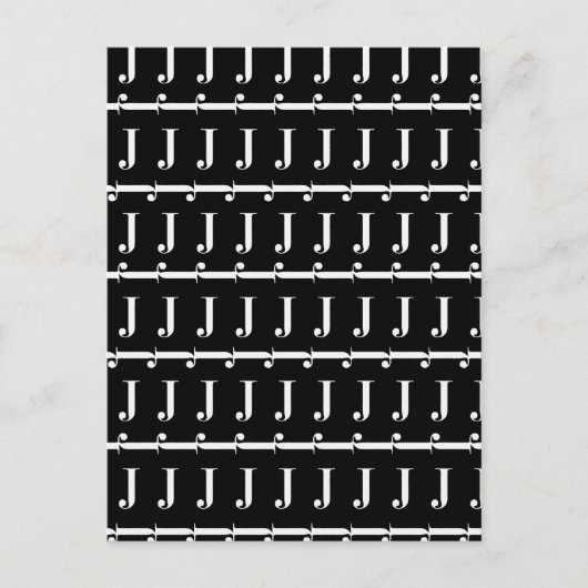 Anfangsbuchstaben J Postkarte (Vorderseite)
