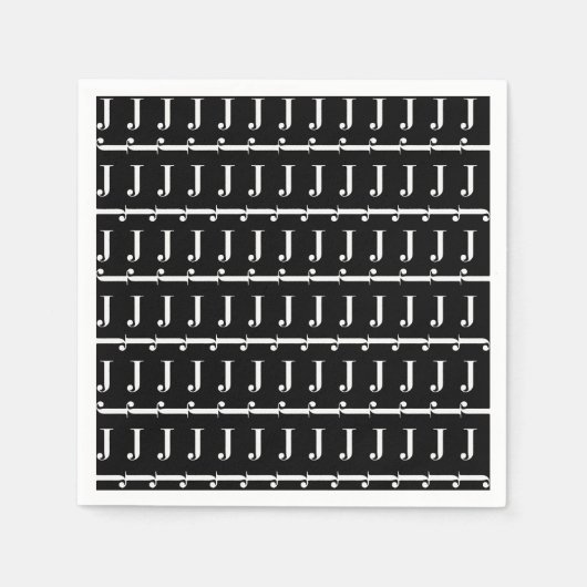 Anfangsbuchstaben J Serviette (Vorderseite)