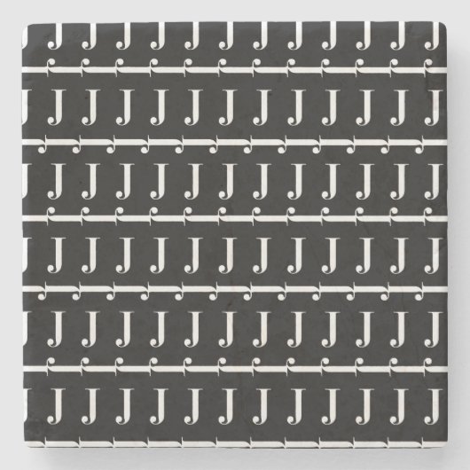 Anfangsbuchstaben J Steinuntersetzer (Vorderseite)