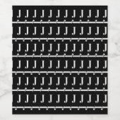 Anfangsbuchstaben J Weinetikett (Einzelnes Label)