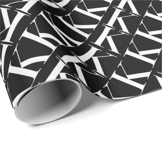 Anfangsbuchstaben K Geschenkpapier (Rolleneckpunkt)