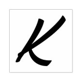 Anfangsbuchstaben K Gummistempel (Prägung)
