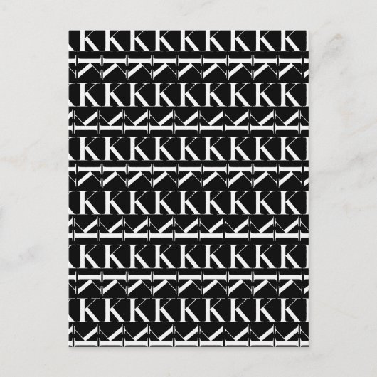 Anfangsbuchstaben K Postkarte (Vorderseite)