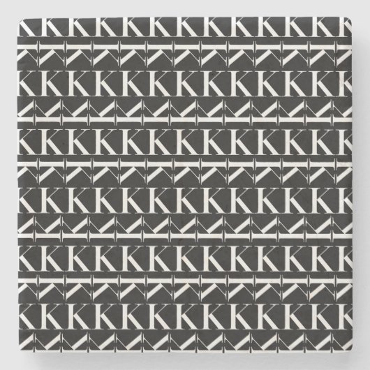 Anfangsbuchstaben K Steinuntersetzer (Vorderseite)