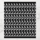 Anfangsbuchstaben K Weinetikett (Einzelnes Label)