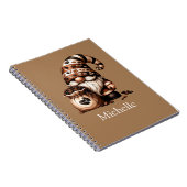 Anfangsbuchstaben Kaffeemarke braun weiß Notizblock (Rechte Seite)