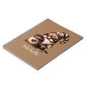 Anfangsbuchstaben Kaffeemarke braun weiß Notizblock (Linke Seite)