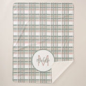 Anfangsbuchstaben Kariertes Muster für Monogramm Sherpadecke (Vorderseite)