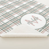 Anfangsbuchstaben Kariertes Muster für Monogramm Sherpadecke (3/4)