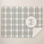 Anfangsbuchstaben Kariertes Muster für Monogramm Sherpadecke (Vorderseite (Horizontal))