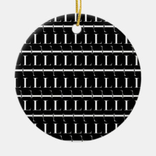 Anfangsbuchstaben L Keramik Ornament