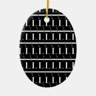 Anfangsbuchstaben L Keramik Ornament