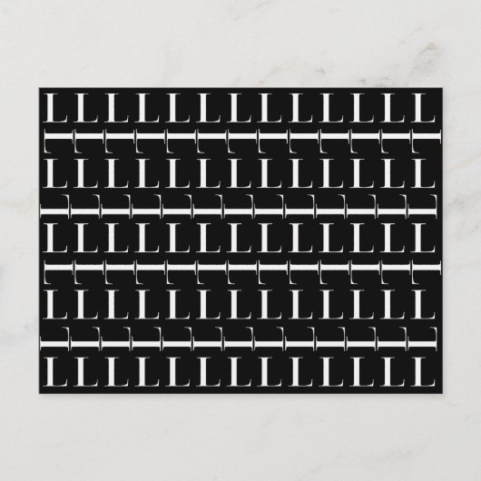 Anfangsbuchstaben L Postkarte (Vorderseite)