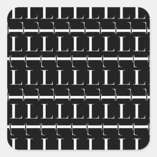 Anfangsbuchstaben L Quadratischer Aufkleber