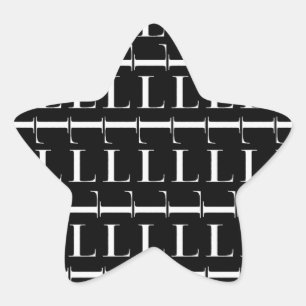 Anfangsbuchstaben L Stern-Aufkleber