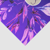 Anfangsbuchstaben lila botanischer Blätter Seidenpapier (Ausschnitt)