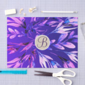 Anfangsbuchstaben lila botanischer Blätter Seidenpapier (Handwerk)