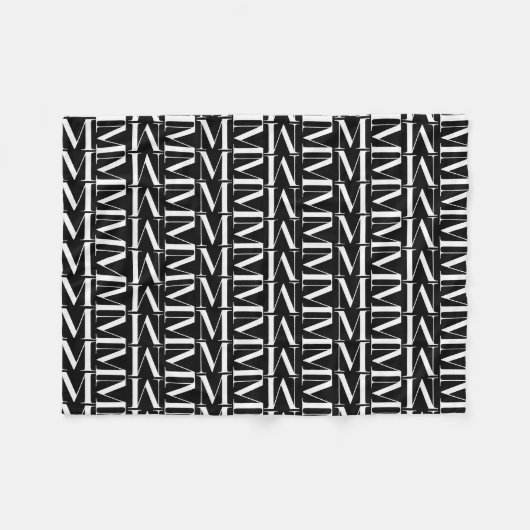 Anfangsbuchstaben M Fleecedecke (Vorderseite (Horizontal))