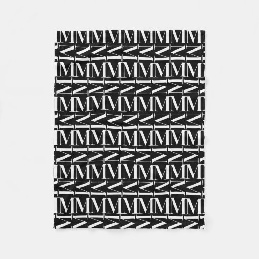 Anfangsbuchstaben M Fleecedecke (Vorderseite)