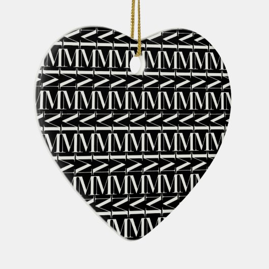 Anfangsbuchstaben M Keramik Ornament (Rechts)