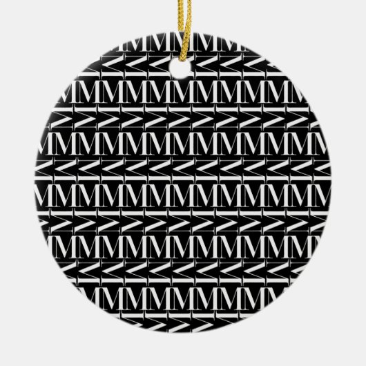Anfangsbuchstaben M Keramikornament (Vorne)