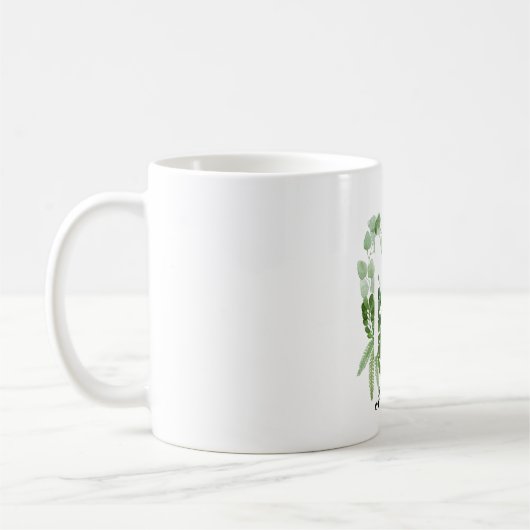 Anfangsbuchstaben M | Moderner Individuelle Name Kaffeetasse (Links)