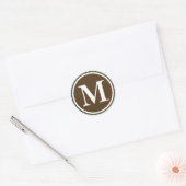 Anfangsbuchstaben M Monogramm Siegel Gastgeschenk Runder Aufkleber (Umschlag)