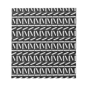 Anfangsbuchstaben M Notizblock