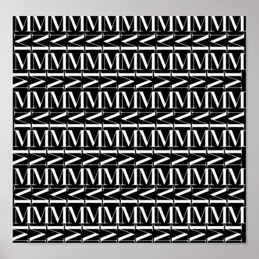 Anfangsbuchstaben M Poster (Vorne)