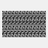 Anfangsbuchstaben M Rechteckiger Aufkleber (Vorderseite)