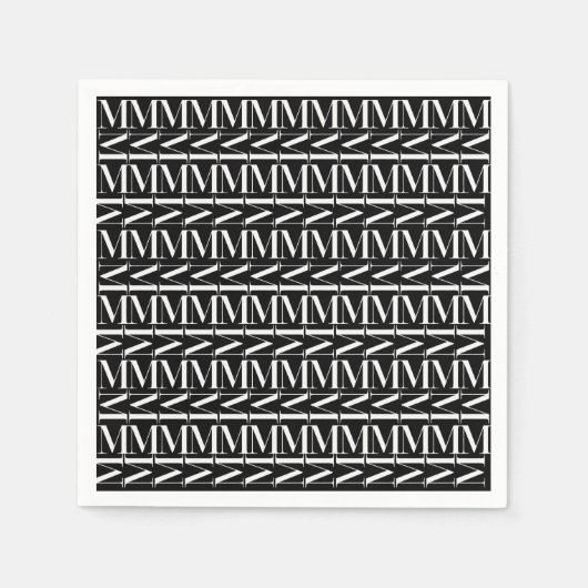 Anfangsbuchstaben M Serviette (Vorderseite)