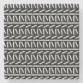 Anfangsbuchstaben M Steinuntersetzer (Vorderseite)