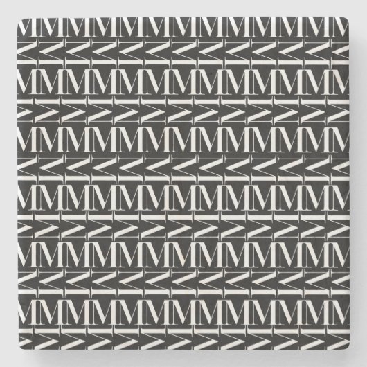 Anfangsbuchstaben M Steinuntersetzer (Vorderseite)